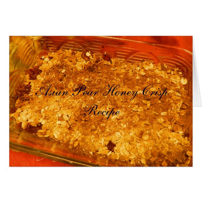 Asian Pear Honey Crisp Recipe Card (Front Horizontal)