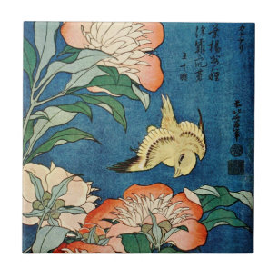 ASIAN PEONIES ceramic tile