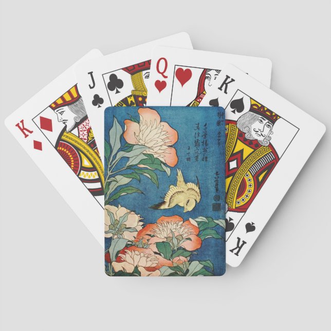 ASIAN PEONIES playing cards (Back)