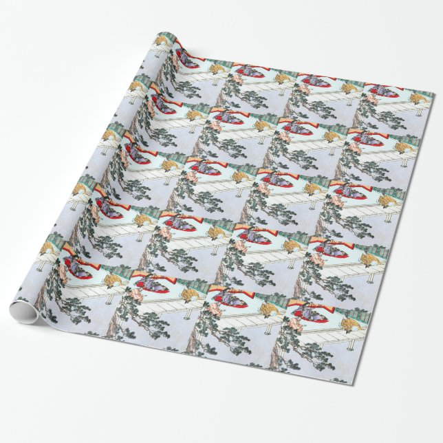 Asian Princess Wrapping Paper (Unrolled)