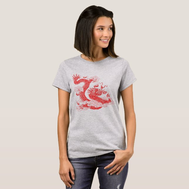 Asian Red Dragon T-Shirt (Front Full)