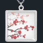 Asian Red Sakura Oriental Cherry Blossoms Necklace<br><div class="desc">Designed by fat*fa*tin. Easy to customise with your own text,  photo or image. For custom requests,  please contact fat*fa*tin directly. Custom charges apply.

www.zazzle.com/fat_fa_tin
www.zazzle.com/color_therapy
www.zazzle.com/fatfatin_blue_knot
www.zazzle.com/fatfatin_red_knot
www.zazzle.com/fatfatin_mini_me
www.zazzle.com/fatfatin_box
www.zazzle.com/fatfatin_design
www.zazzle.com/fatfatin_ink</div>
