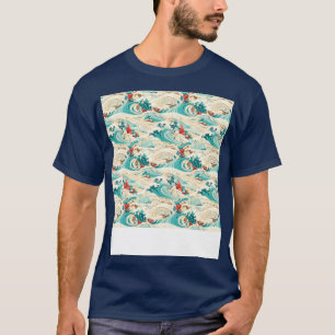 Asian Seamless Pattern Old Japanese Chinese Korean T-Shirt