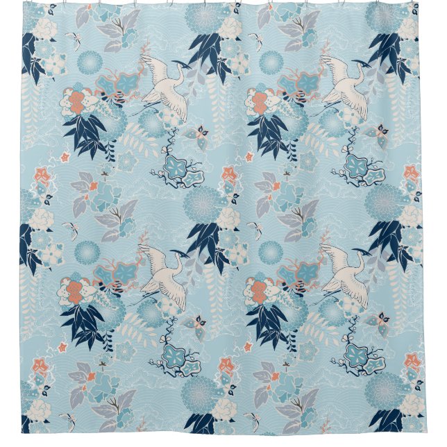 Asian Silk Shower Curtain (Front)