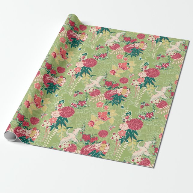 Asian Silk Wrapping Paper (Unrolled)
