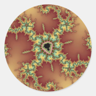 Asian Spider - Fractal Classic Round Sticker