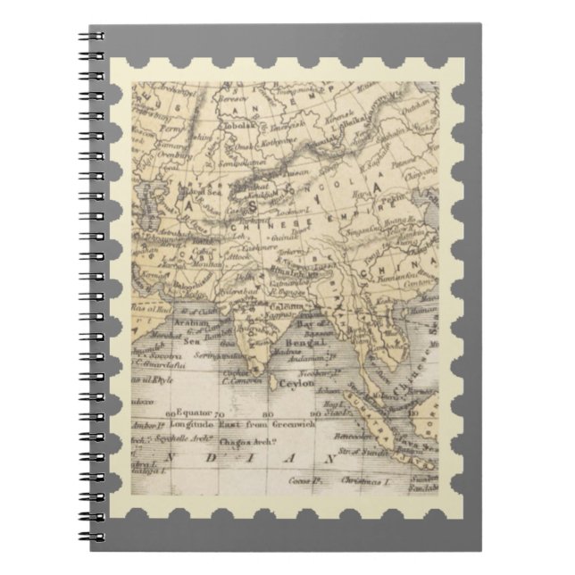 Asian Stamp Map Notebook (Front)