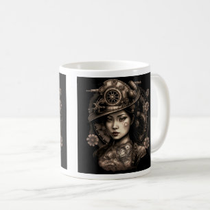Asian Steampunk Woman Classic Mug, 11 oz Coffee Mug