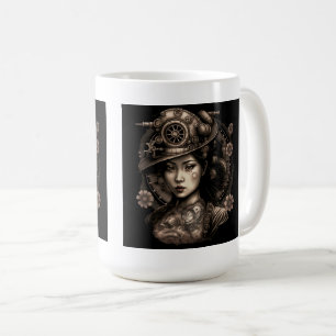 Asian Steampunk Woman Classic Mug, 15 oz Coffee Mug