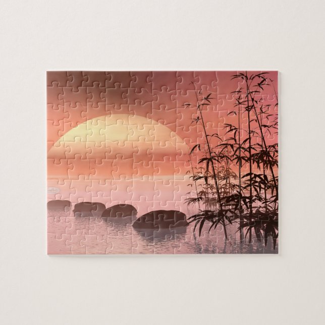 Asian steps to the sun - 3D render Jigsaw Puzzle (Horizontal)