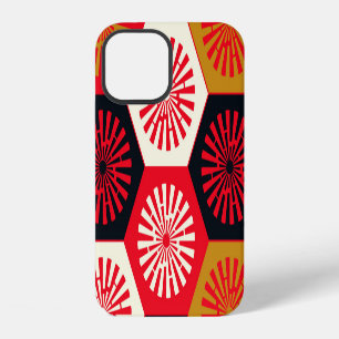 Asian Style Floral Hexagonal Pattern iPhone 12 Case