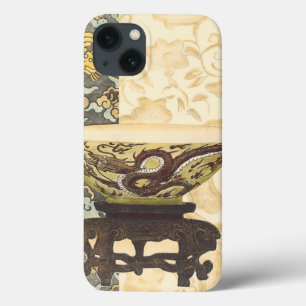Asian Tapestry with Bowl and Dragon Design iPhone 13 Case