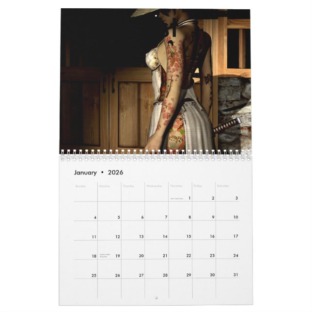 Asian Tattoo, test Calendar (Jan 2026)