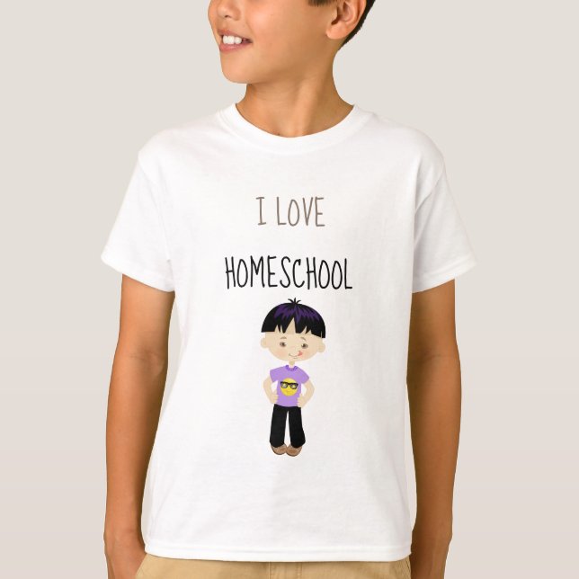 Asian theme I love homeschool T-Shirt (Front)