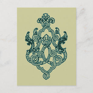 ASIAN TRIBAL TATTOO DESIGN BUDDHIST HINDU POSTCARD