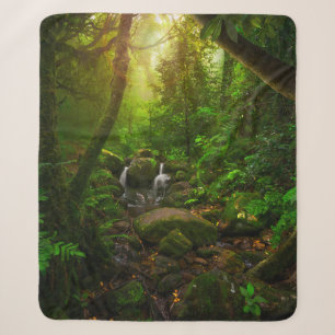 Asian tropical rainforestjungle,ground,amazon,asia sherpa blanket