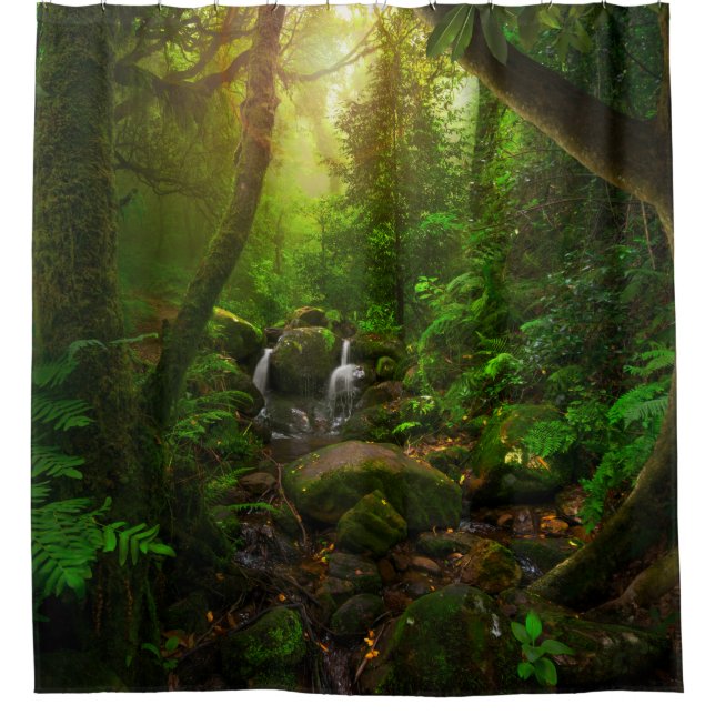 Asian tropical rainforestjungle,ground,amazon,asia shower curtain (Front)