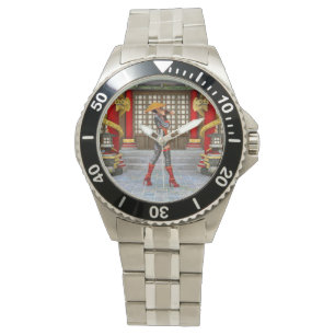Asian Warrior Maiden Fantasy Samurai Artwork Watch