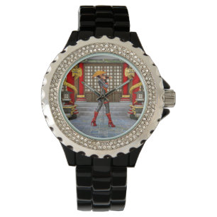 Asian Warrior Maiden Fantasy Samurai Artwork Watch