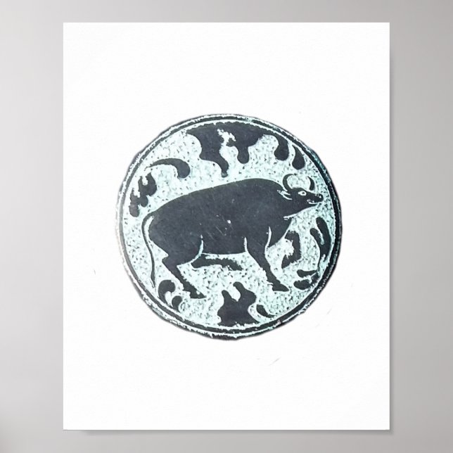 Asian Water Buffalo Design Poster (Front)