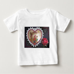 Asian Wedding Couple on Heart Swing Art Print/ Baby T-Shirt
