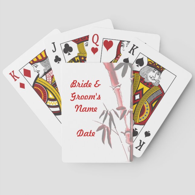 Asian Wedding deck of Playing Cards Favours (Back)