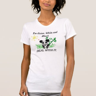 Asian, white, black panda T-Shirt