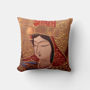 Asian Woman Decorative Pillow