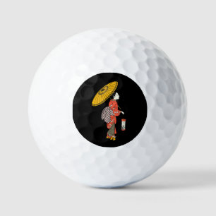 Asian Woman Golf Ball