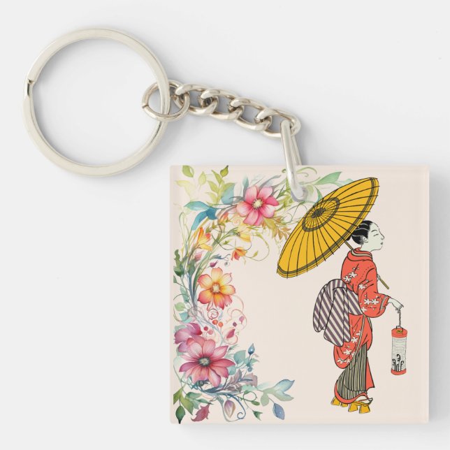 Asian Woman Keychain (Front)