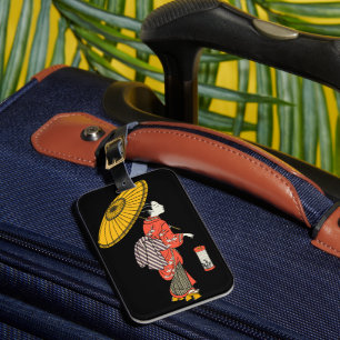 Asian Woman Luggage Tag