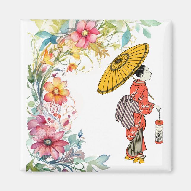 Asian Woman Magnet (Front)