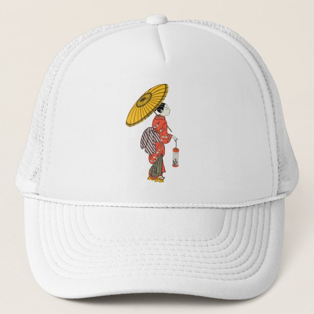 Asian Woman Trucker Hat (Front)