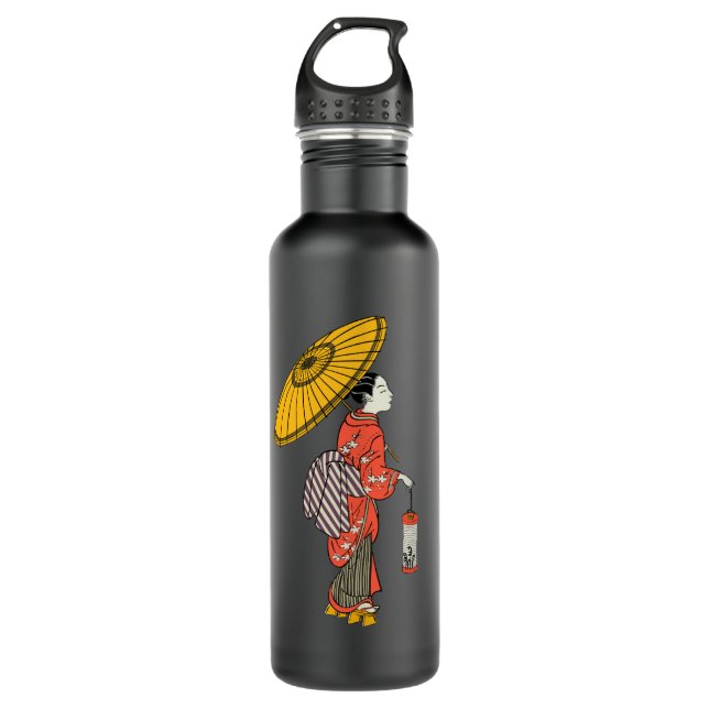 Asian Woman Water Bottle (Front)