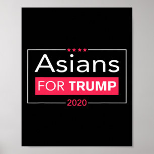 Asians For Trump Republican Patriotic Americans Wo Poster