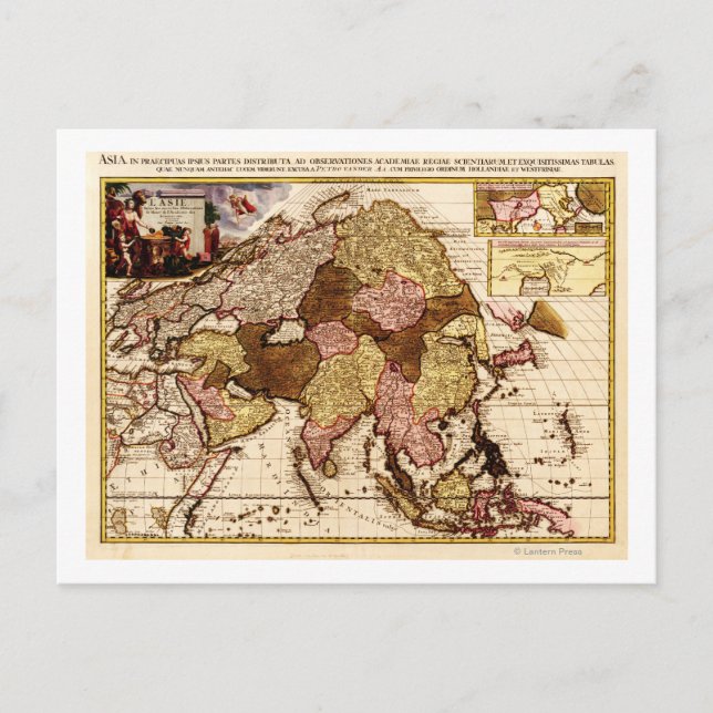 AsiaPanoramic MapAsia 11 Postcard (Front)