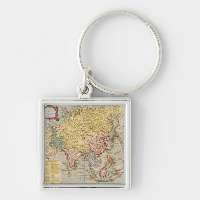 AsiaPanoramic MapAsia 2 Key Ring (Front)