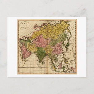 AsiaPanoramic MapAsia 3 Postcard