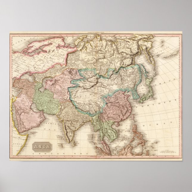 AsiaPanoramic MapAsia 3 Poster (Front)