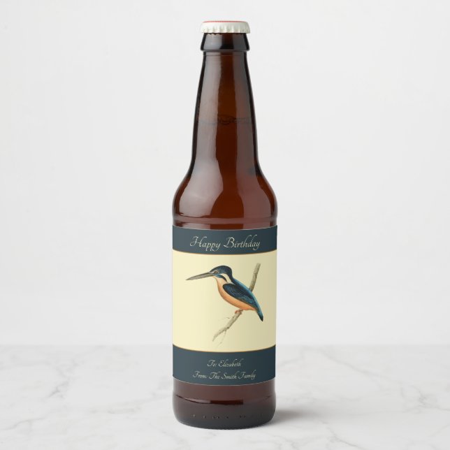 Asiatic Kingfisher Beer Bottle Label (Front)