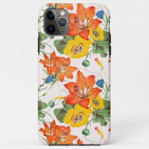 Asiatic lilies tulips morning glories pattern iPhone 11 pro max case