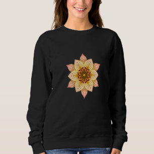 Asiatic Lily Flower Mandala with inspirational hai Sweatshirt