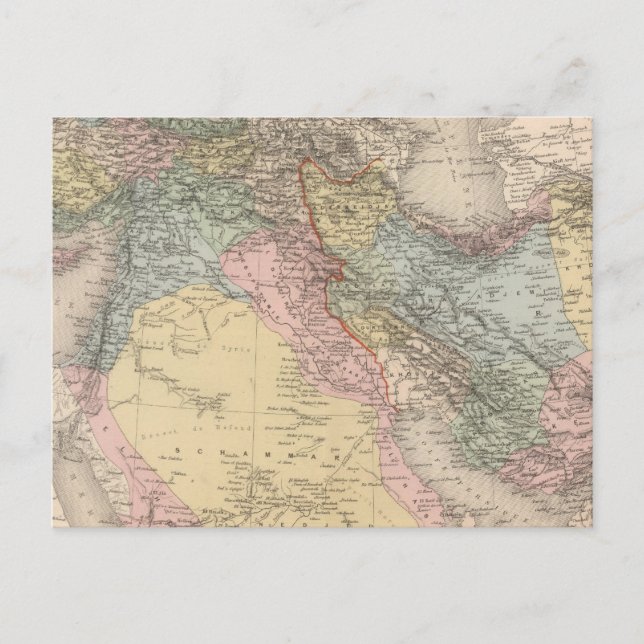 Asiatic Turkey and Persia Postcard (Front)