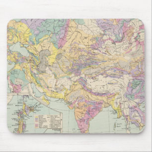Asien u Europa - Atlas Map of Asia and Europe Mouse Pad