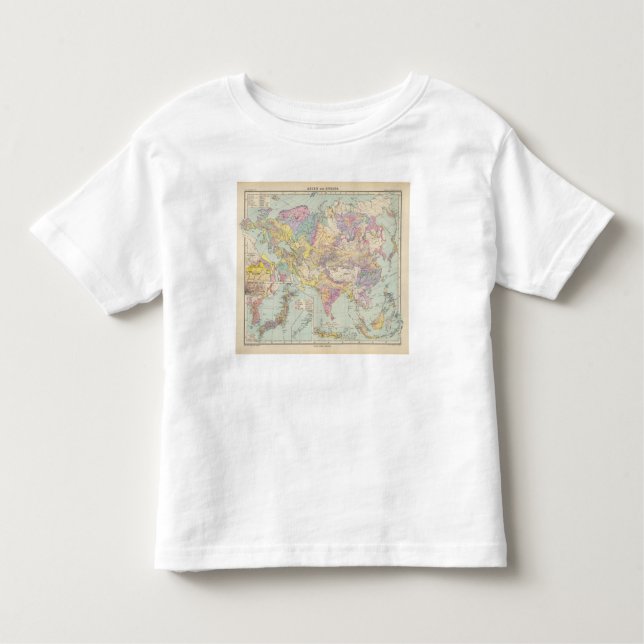 Asien u Europa - Atlas Map of Asia and Europe Toddler T-Shirt (Front)