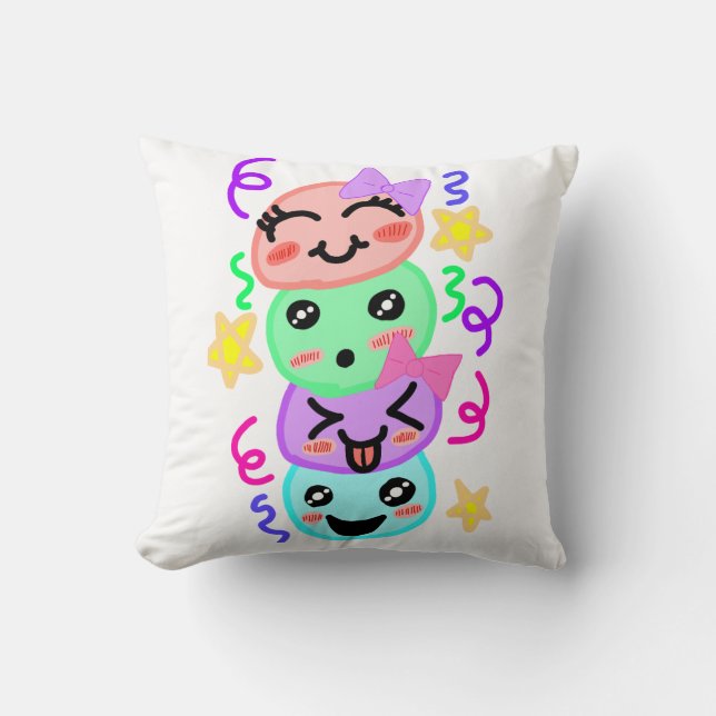 Asinat's Signature Emoji Stack - Decorative Throw  Cushion (Front)