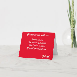 Ask a friend out card