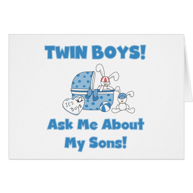 Ask About My Twin Sons Tshirts and Gifts (Front Horizontal)