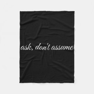 Ask, Don't Ume, Mental Health Therapy  Fleece Blanket