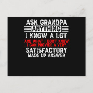 Ask Grandpa Anything Postcard